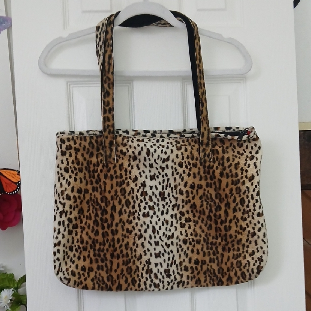 Vintage 80s Comeco Leopard Animal Print Bohemian Retro‎ Everyday Tote Bag